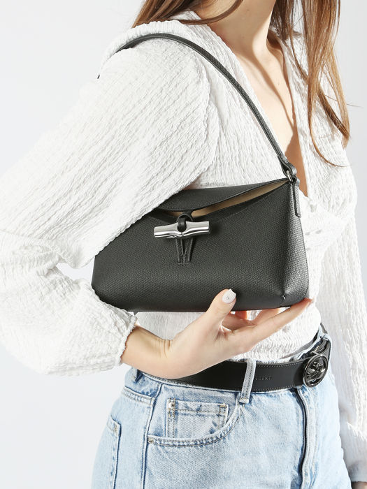 Longchamp Roseau Schoudertas Zwart